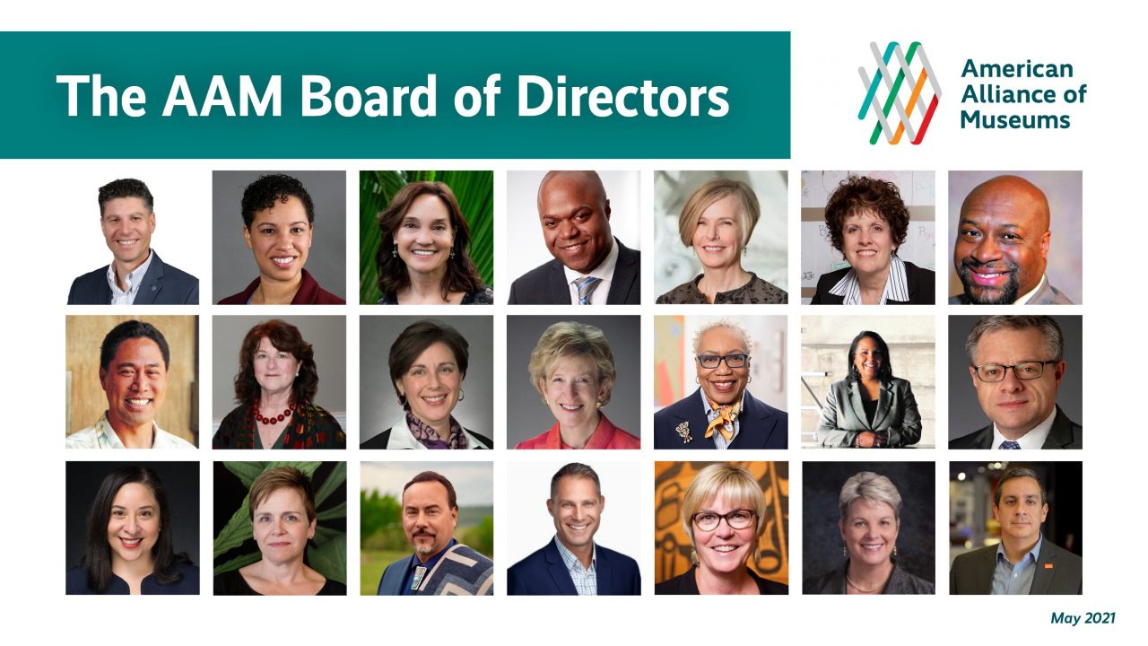 headshots of the AAM Board of Directors May 2021