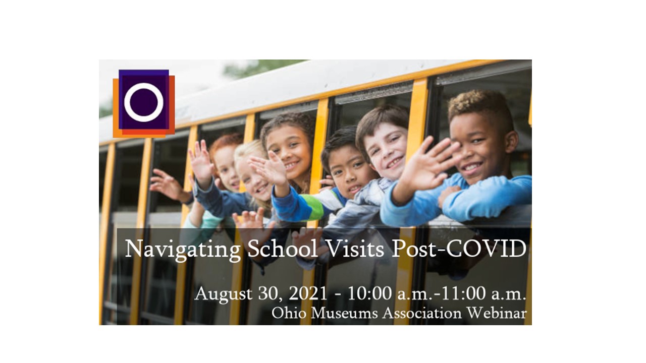 Smiling kids leaning out of bus windows