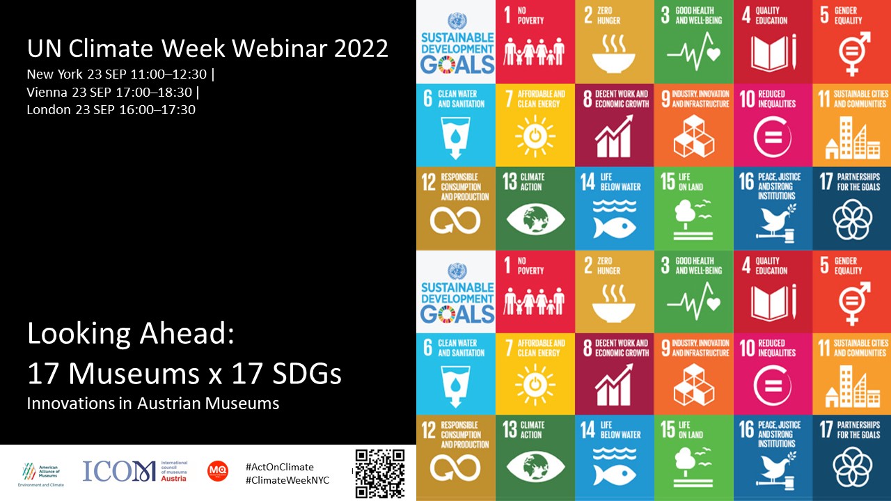 UN Climate Week Webinar 2022 Looking Ahead 17 Museums × 17 SDGs