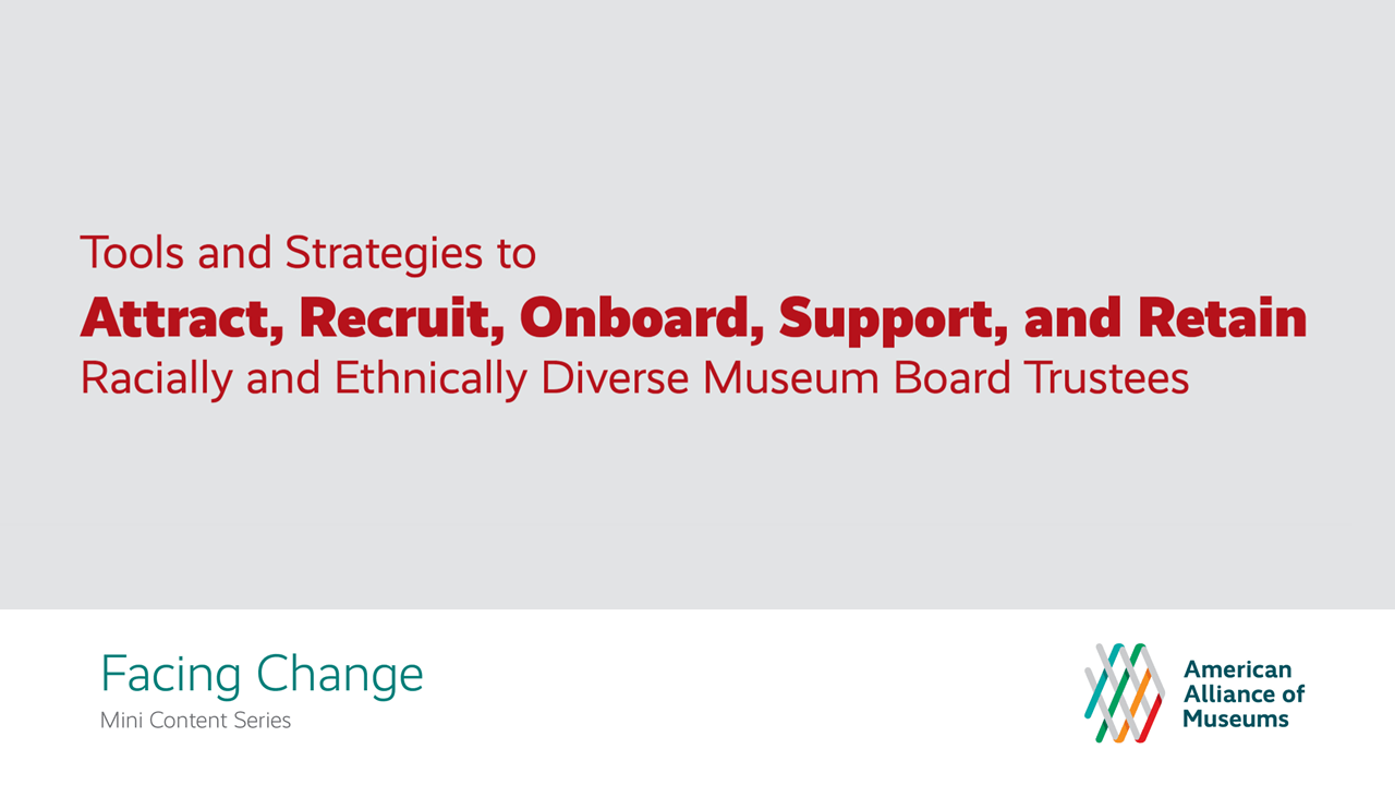 Diversifying Museum Boards slide banner