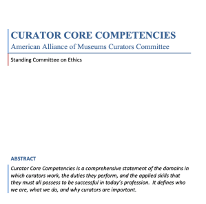 Curatorial Practice – American Alliance of Museums