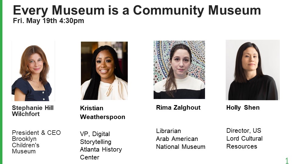 Title slide for Every museum is a community museum