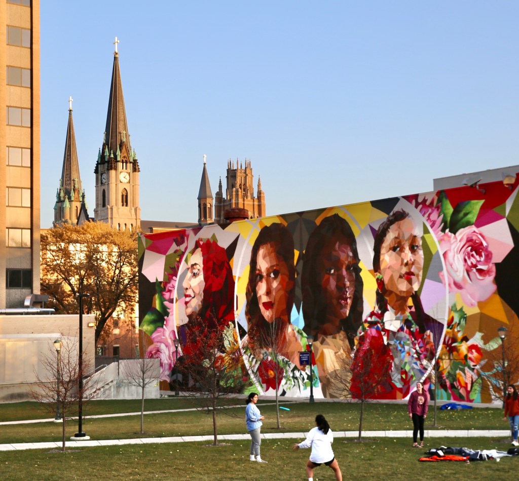 The museum worked with its university's student government to commission a mural on campus by local artist Mauricio