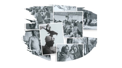 A collage of different photos depicting Yaqui members doing things in real life.