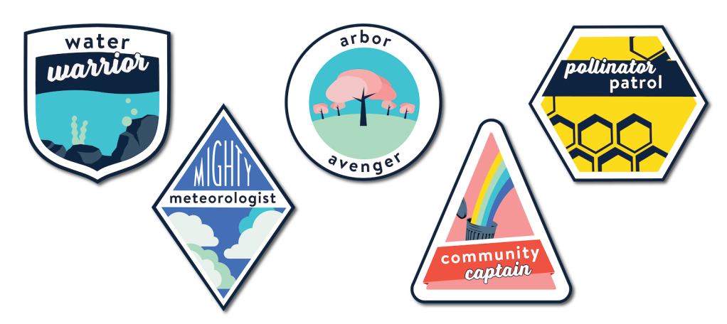 Five Climate Action Heroes badges