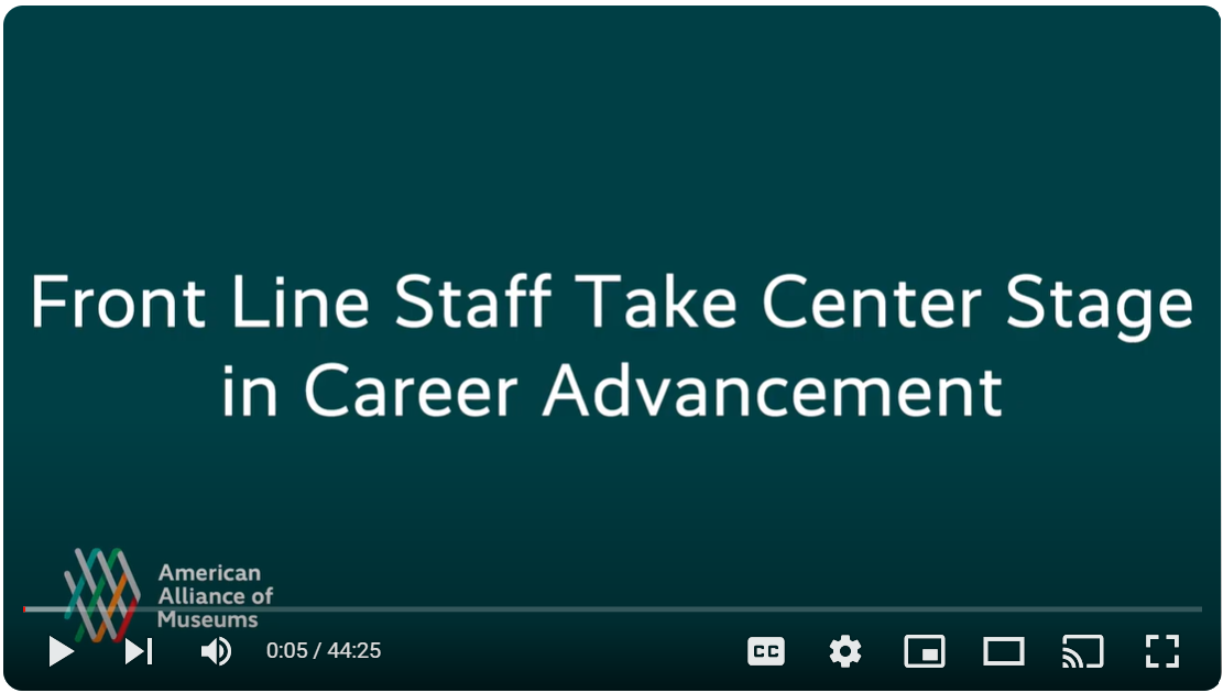 Screenshot of the video Front Line Staff Take Center Stage in Career Advancement