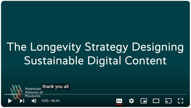 Screenshot of the video The Longevity Strategy Designing Sustainable Digital Content