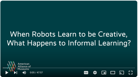 Screenshot of the video When Robots Learn to be Creative, What Happens to Informal Learning