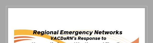 Regional Emergency Networks: VACDaRN’s Response to Vermont’s Severe Weather and Flooding logo