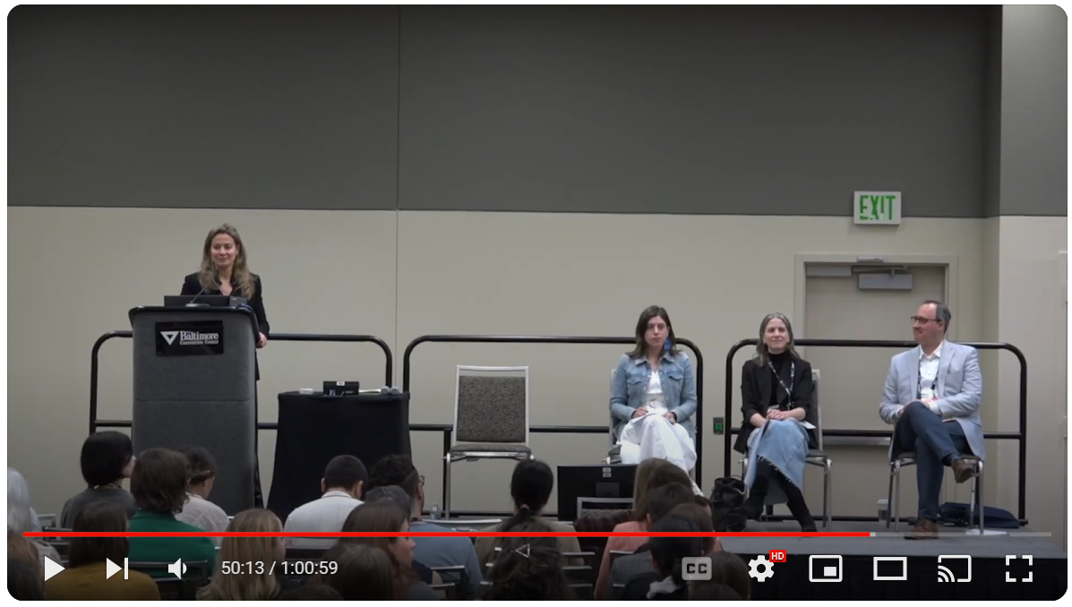 Decorative screenshot of the Curating Trauma and Violence: Preparing and Caring for Communities and Staff panel