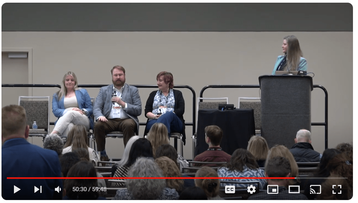 Decorative screenshot of the Money Matters session presenters.