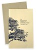View of a sepia toned Annual Report from 2016 with the image of a bonsai tree to the left. Shown with a cream colored envelope behind. 