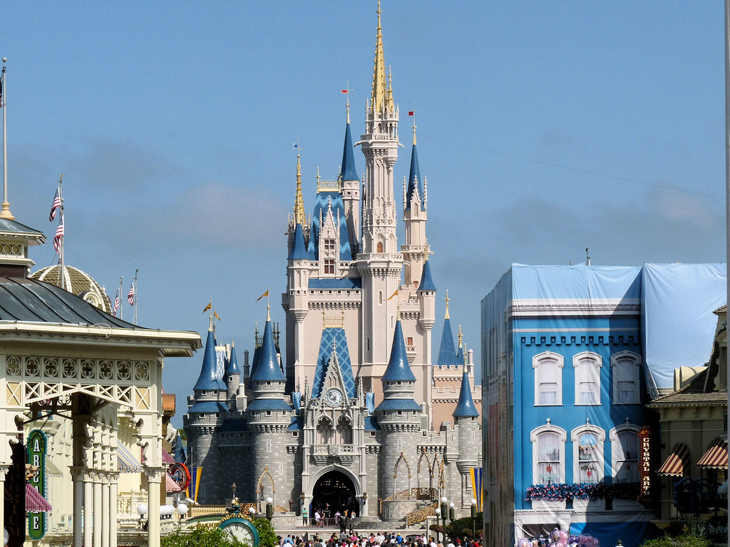 Photo of the castle and other buildings in Disney World.