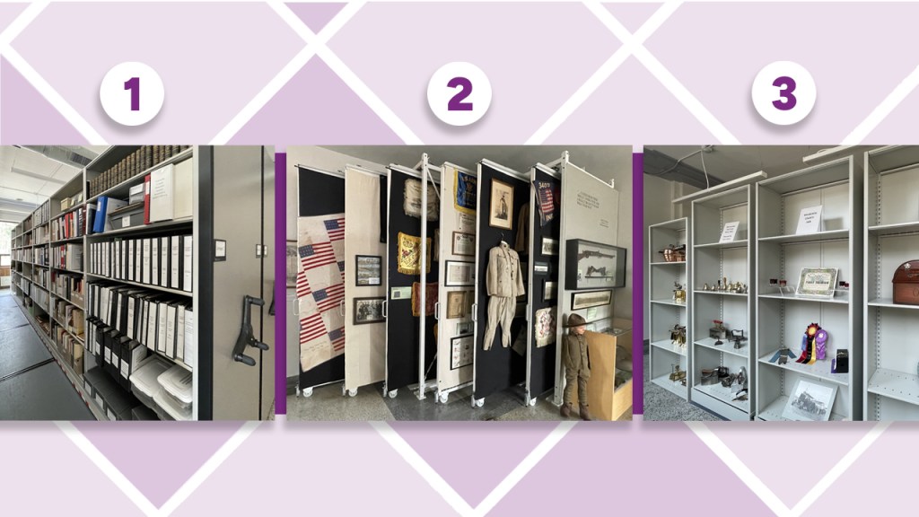 A comparison showing three storage solutions