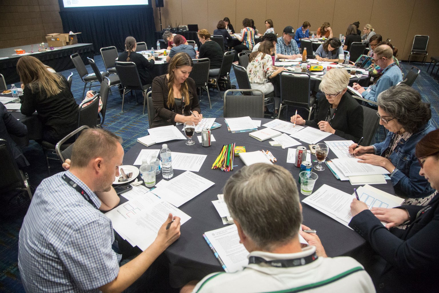 New Orleans, LA - AAM Annual Meeting and MuseumExpo 2019 - Speakers and Attendees during A Futuring Workshop at the American Alliance of Museums annual meeting at the Ernest Morial Convention center here today, Wednesday May 22, 2019. Since 1906 the Alliance has been a leader in developing best practices and advocating for museums, as well as providing a host of opportunities to museum staff and volunteers. Photo by © AAM/Matt Herp 2019 Contact Info: todd@corporateeventmages.com