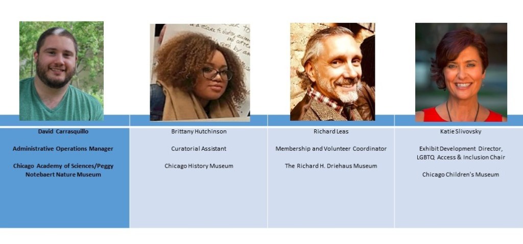CAMP counselors David Carrasquillo, Brittany Hutchinson, Richard Leas, and Katie Slivovsky work toward making Chicagoland's museums more LGBTQ-friendly and accessible.
