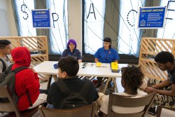 Students from Curie Metropolitan High School participating in the MCA SPACE program.