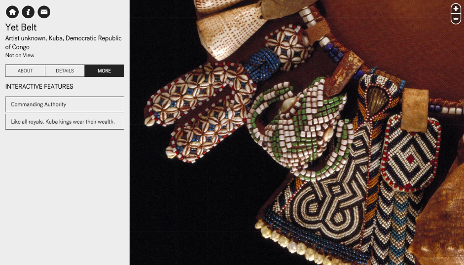 Closeup image of a Yet Belt in the museums online collections database.
