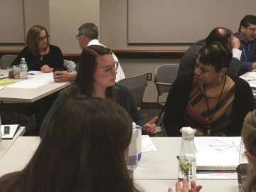 Leaders with various levels of experience from across the organization collaborate and discuss their commonalities during Inspiring Leadership.