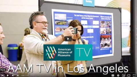 Screenshot from the video introducing AAM TV