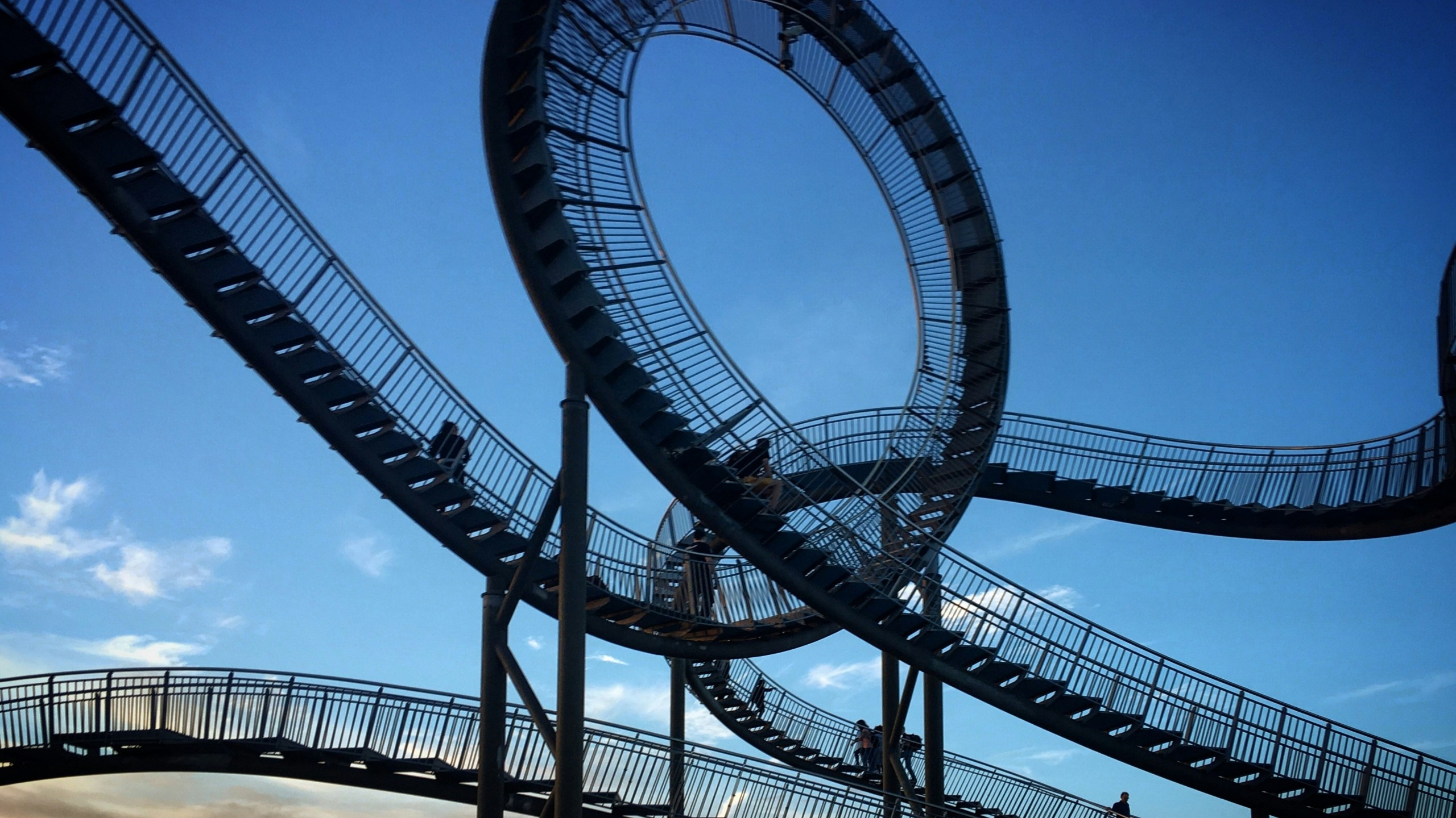 A looping rollercoaster